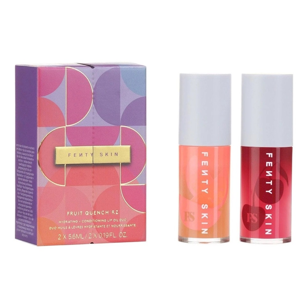 NEW Fenty Skin Fruit Quench'rz Hydrating + Conditioning Lip Oil Duo